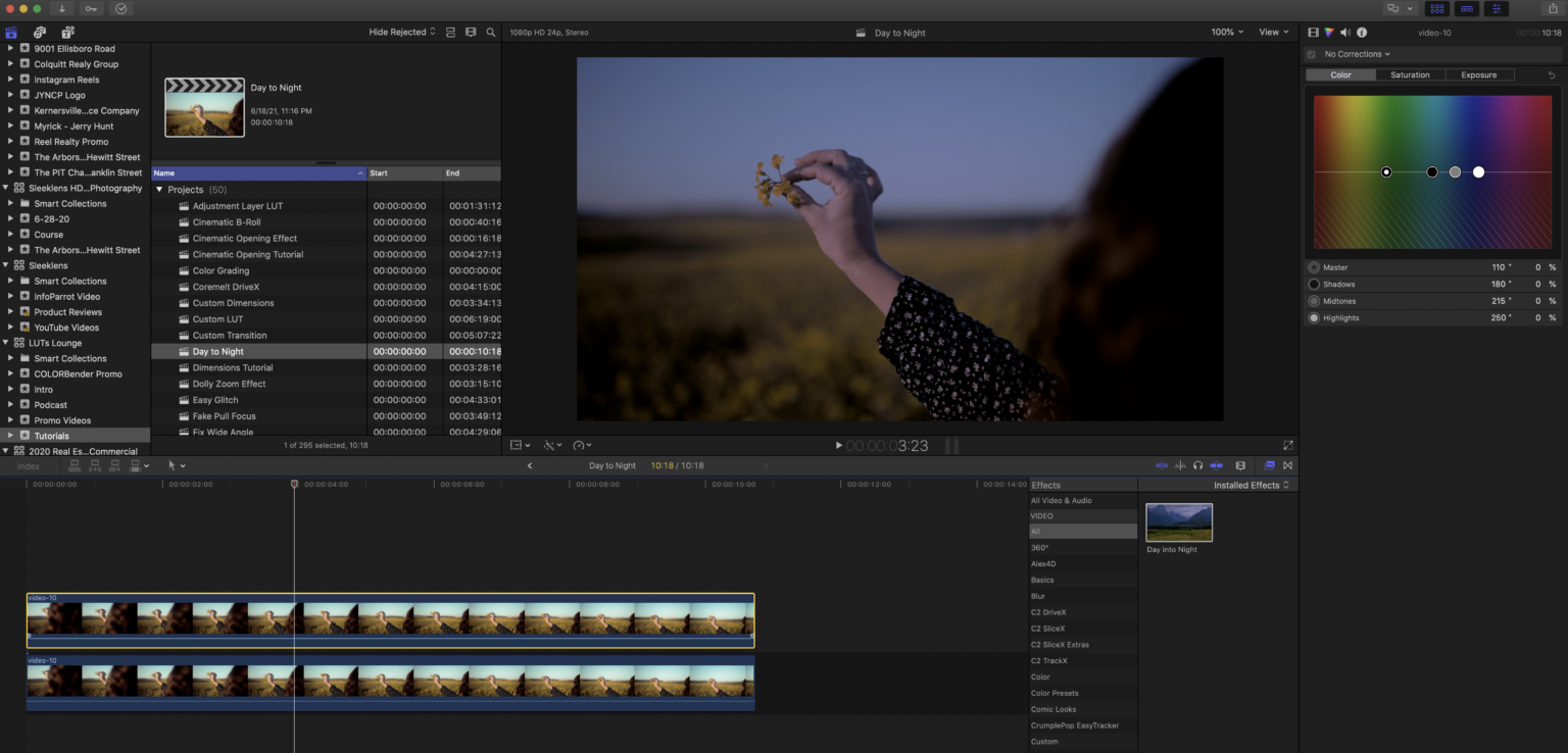 Easy Video Day to Night Effect in Final Cut Pro X - LUTs Lounge
